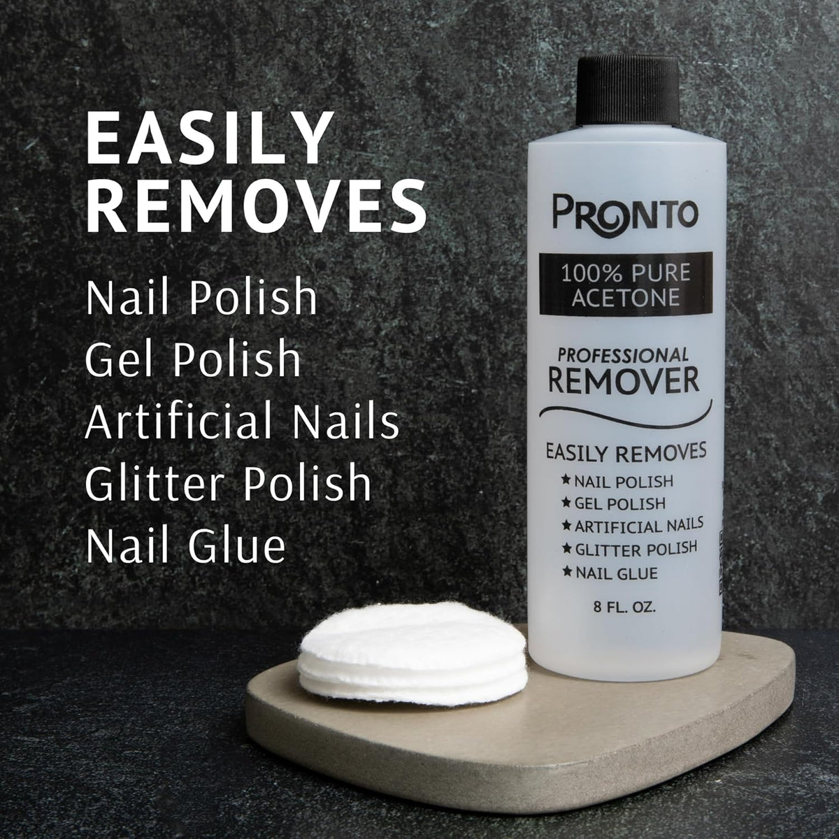 Pronto 100% Acetone Gel Nail Polish Remover - Polish Remover for Nails | Acetone Nail Polish