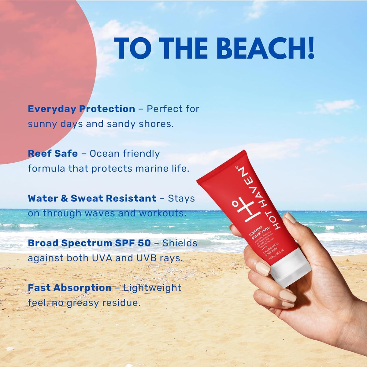 Tallow Sunscreen SPF 50 – Everyday Solar Shield Mineral Sunscreen | Grass-Fed Tallow & Zinc Oxide