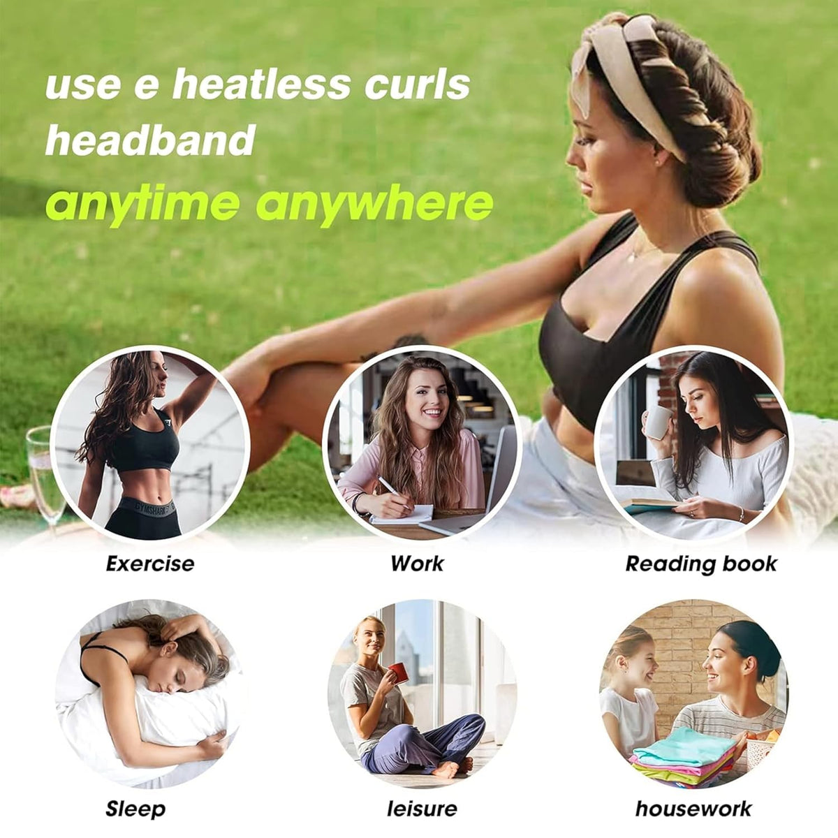 Pinkiou Heatless Curlers Overnight,Hair Curler to Sleep In, No Heat Hair Roller for Long & Short