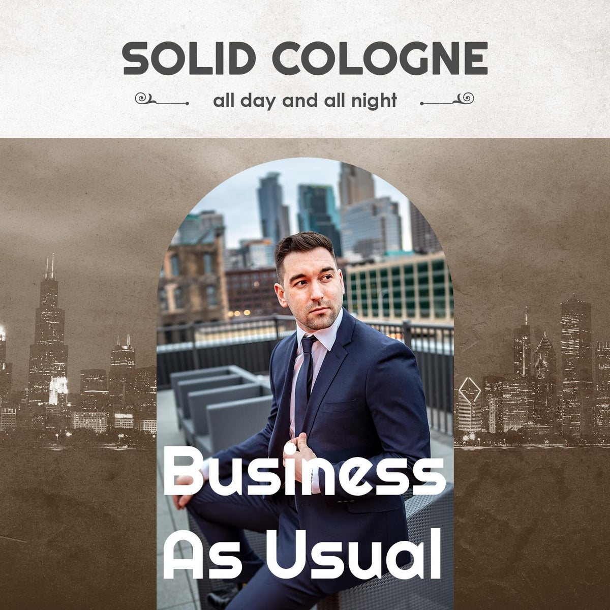 Business As Usual Solid Cologne Balm for men - Natural Men's Cologne - Redefined men's fragrance