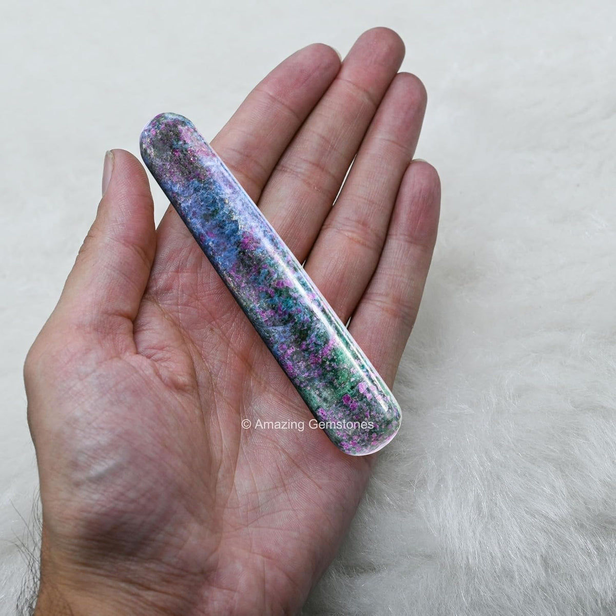 Amazing Gemstone Ruby Kyanite Crystal Wand Massage Stick - Pelvic Wand Gua Sha for Adults