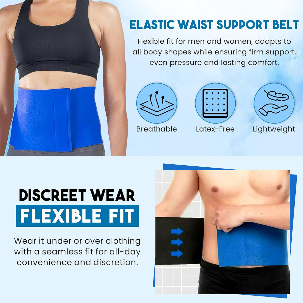 Waist Trimmer Belt for Women and Men – Slimming Body Shaper for Weight Loss – Sweat Band Wrap Ab