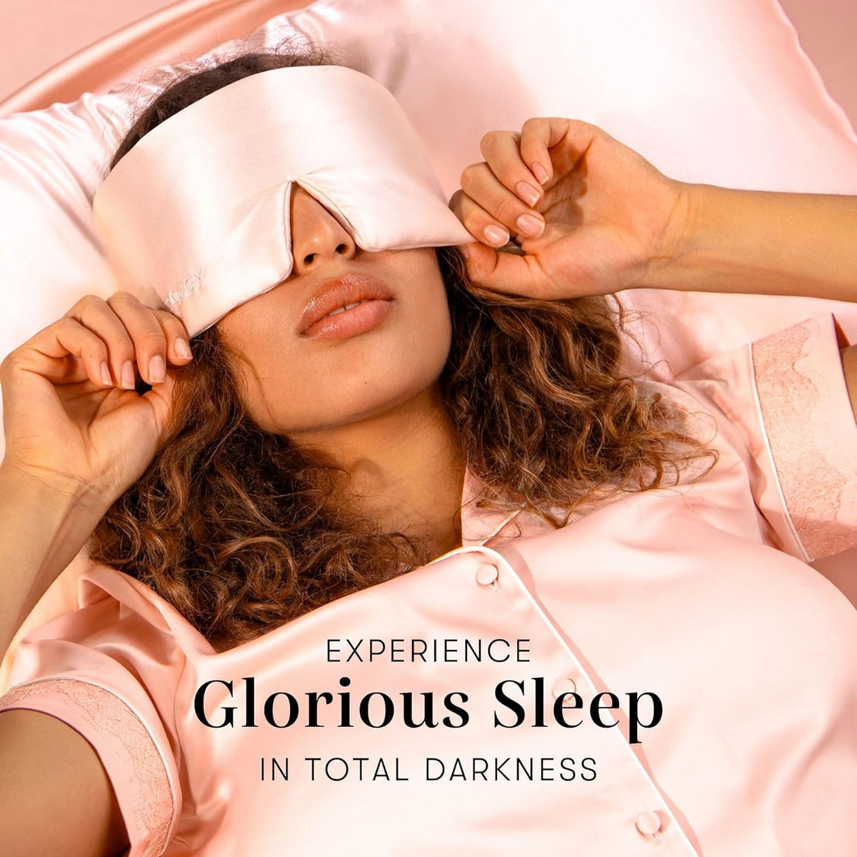 DROWSY Silk Sleep Mask. Face-Hugging, Padded Silk Cocoon for Luxury Sleep in Total Darkness.