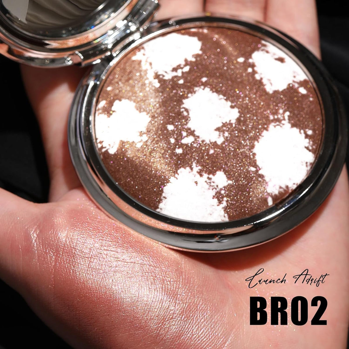 FOCALLURE Shimmer Face Highlighter Makeup Powder, Gel to Powder Glow Finish, Leaving a Lightweight