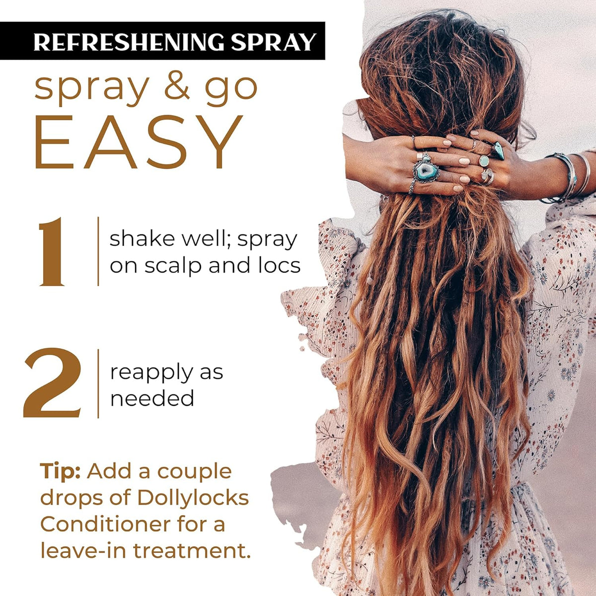 Dollylocks Refreshening Spray - Dreadshop - Plant Based Loc Hair Care Products, Residue-free and