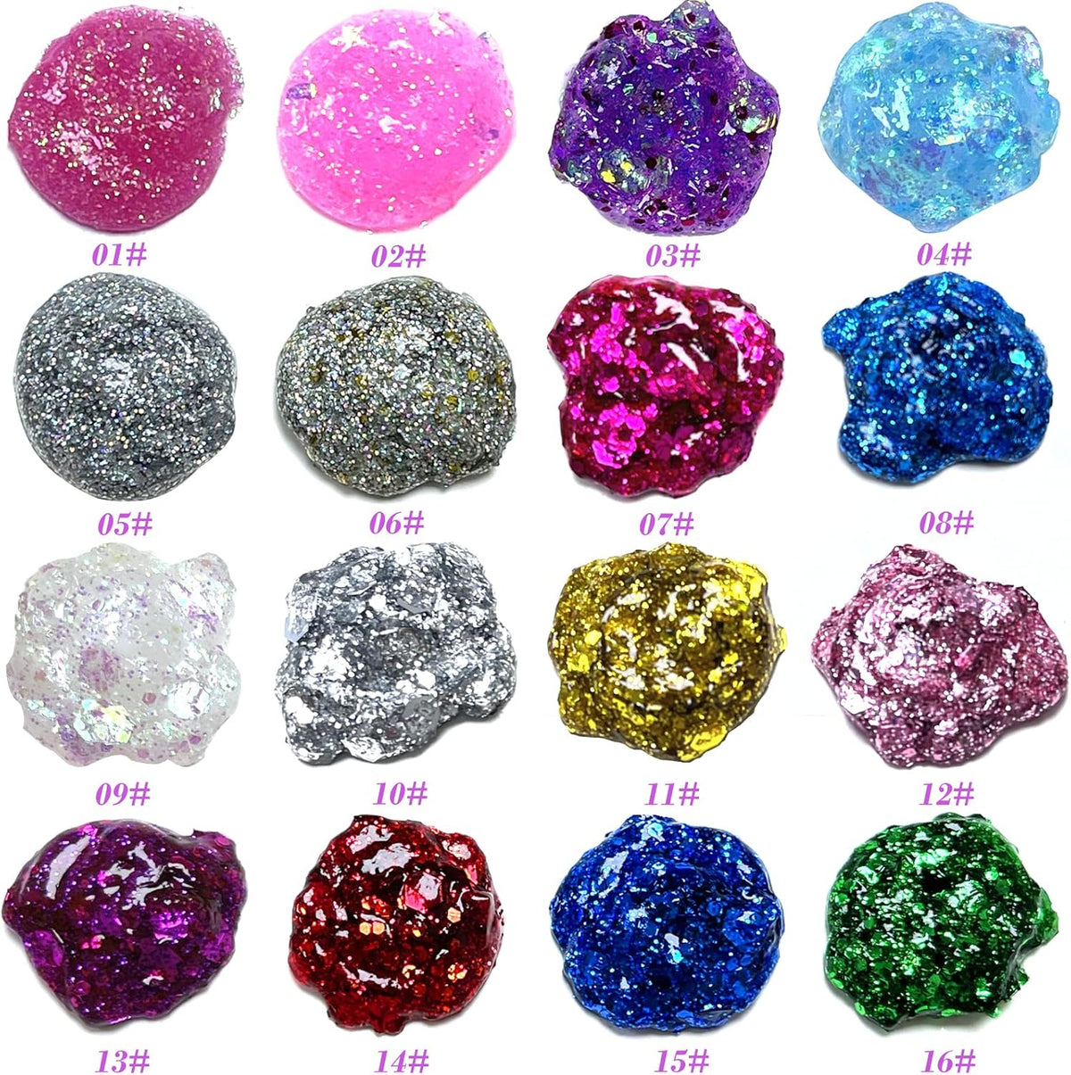 Holographic Face Glitter Gel Body Shimmer Makeup for for Hair, Face, Clavicle, Arm, Nail