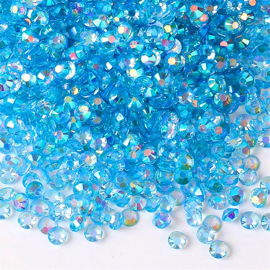 1000 Pieces SS20 5mm Flatback Rhinestones AB Clear Round Gems Crystals for Nail Art DIY Crafts