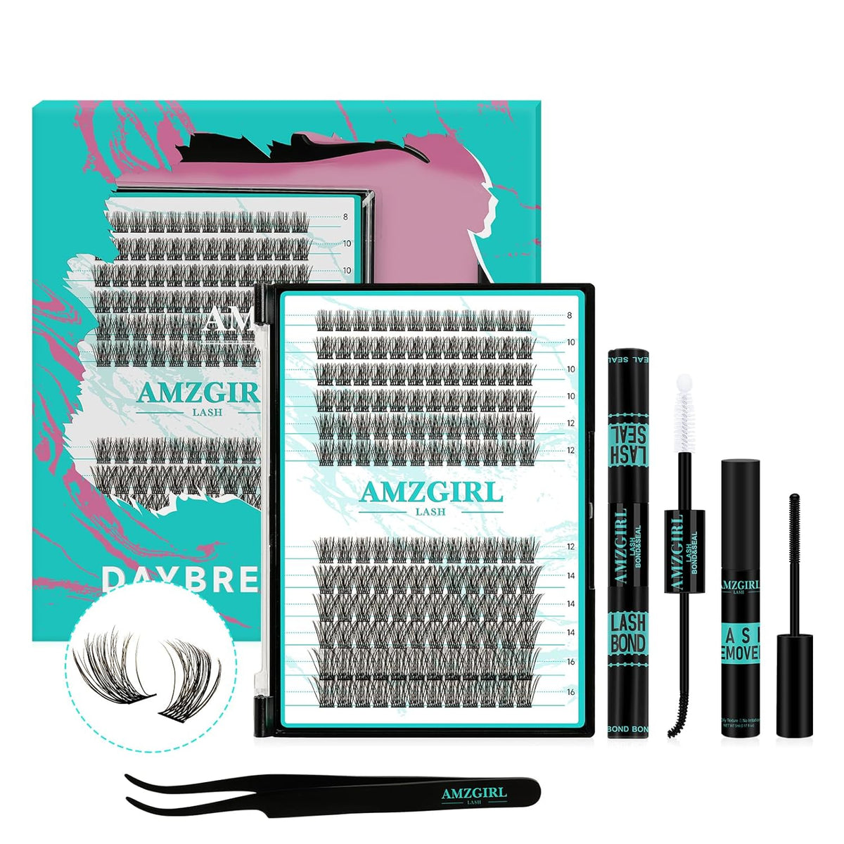 Lash Extension Kit Daybreak Lash Clusters kit Lash Bond and Seal Eyelash Remover and Lash