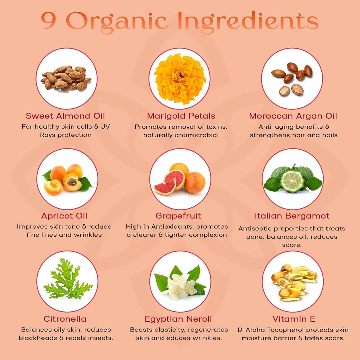 SAFA Citruse Oil for Face, Hair, Nail with Vitamin C, E & A for Scars, Stretch Marks - Orange Body