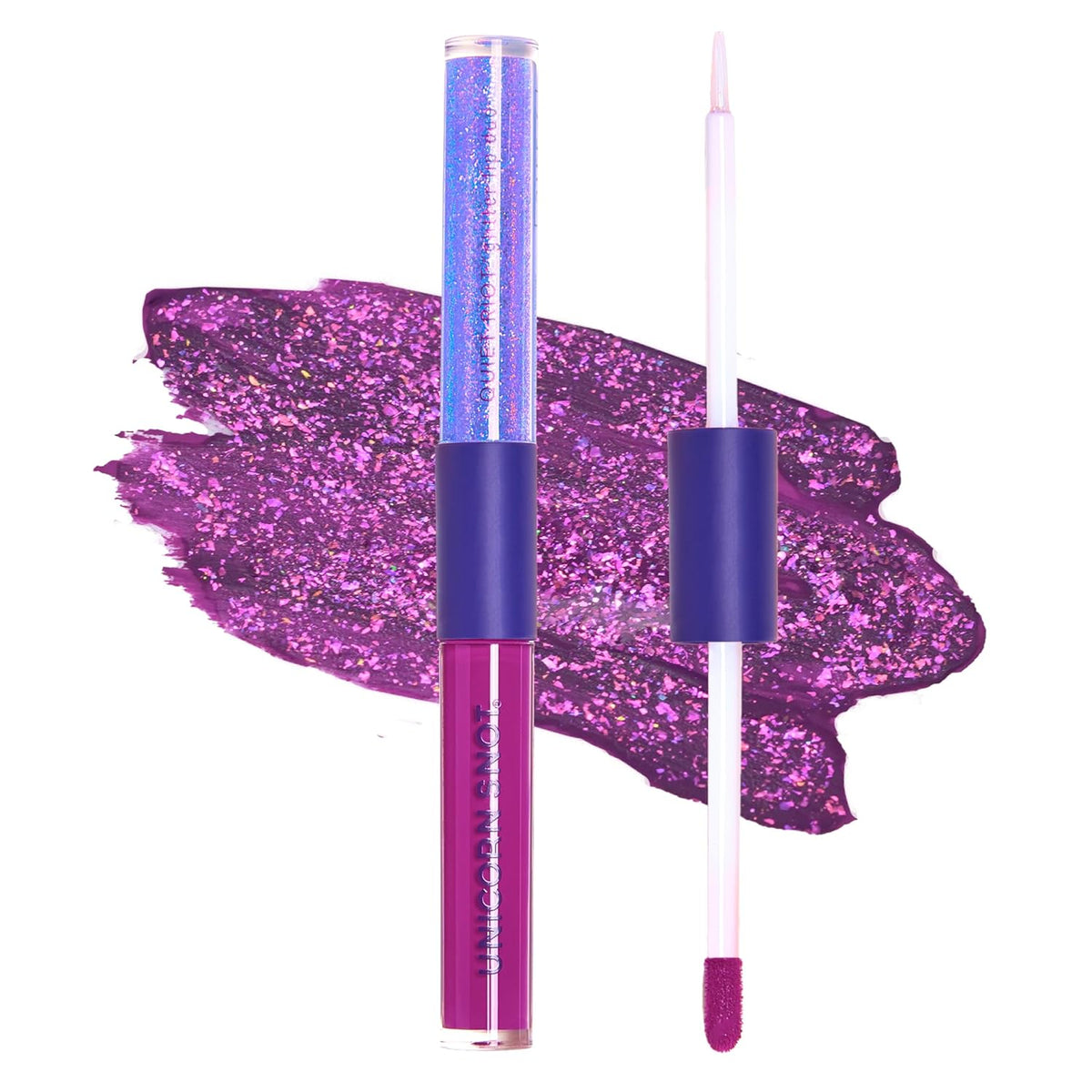 UNICORN SNOT Quiet Riot™ Plastic-Free Glitter Lip Duo | 2-in-1 Set w/Matte Lipstick & Sparkly