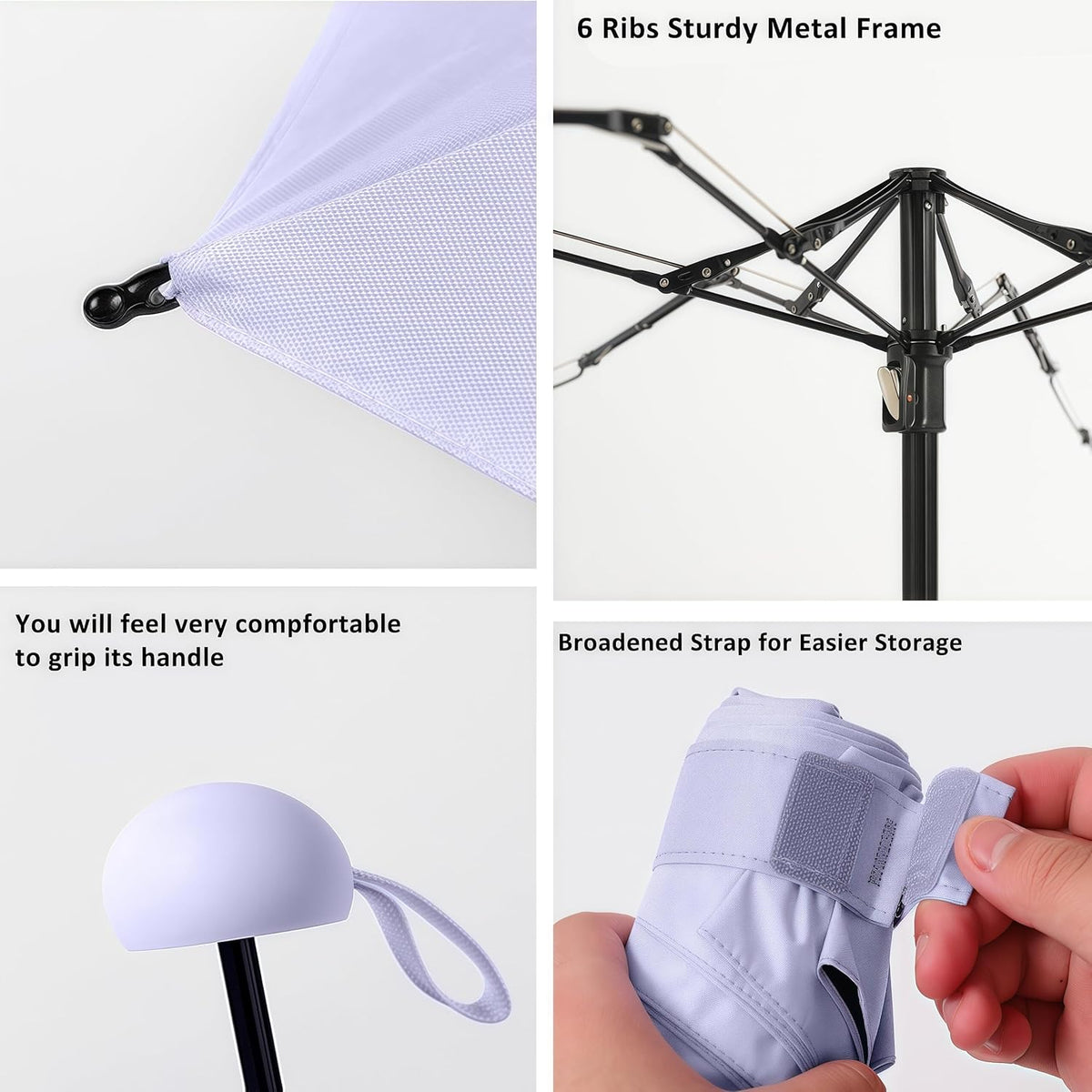 BAODINI Travel Mini Umbrella for Purse With Case Small Compact UV Sun Protection Sun Lightweight