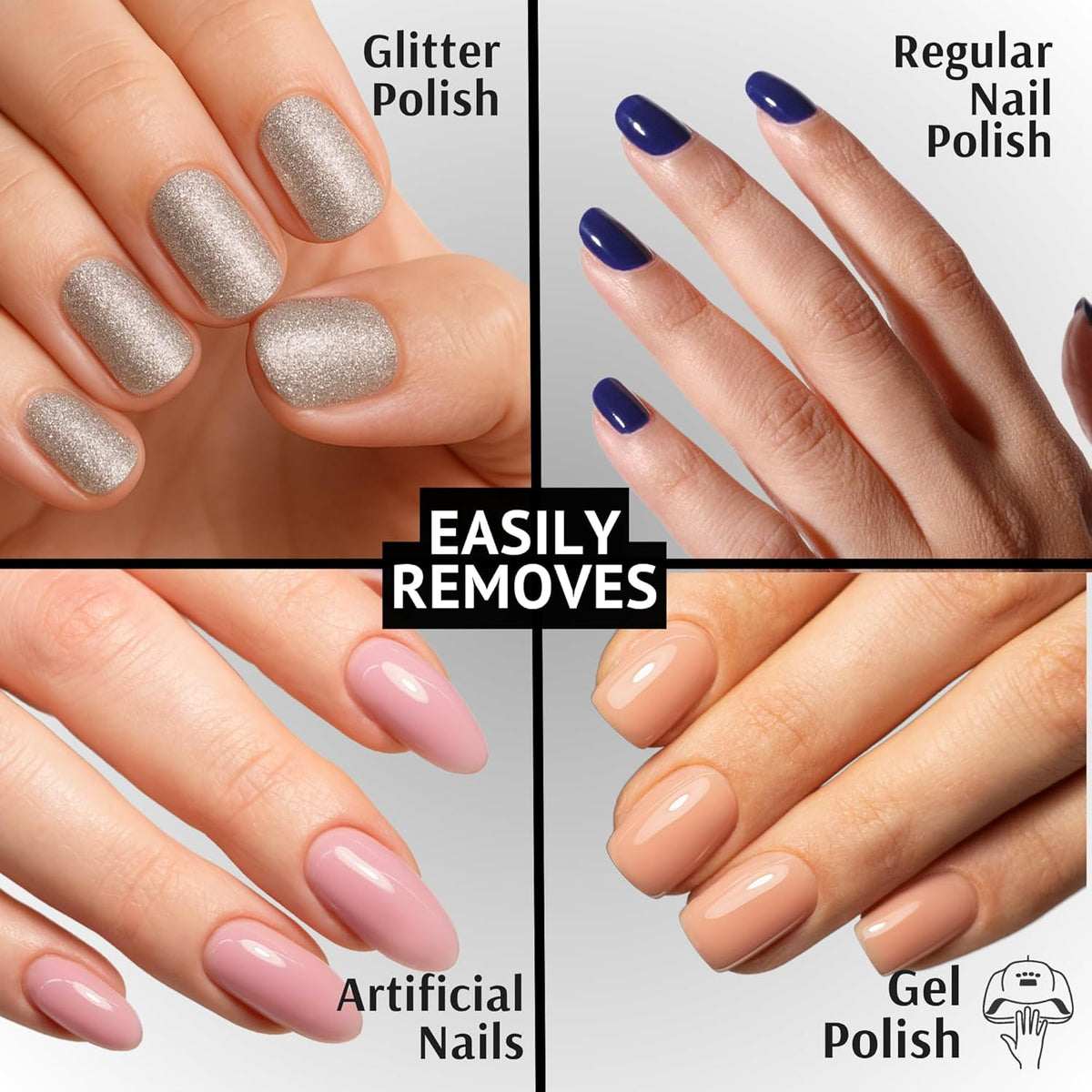 Pronto 100% Acetone Nail Polish Remover - Gel Polish Remover for Nails | Acetone Nail Polish