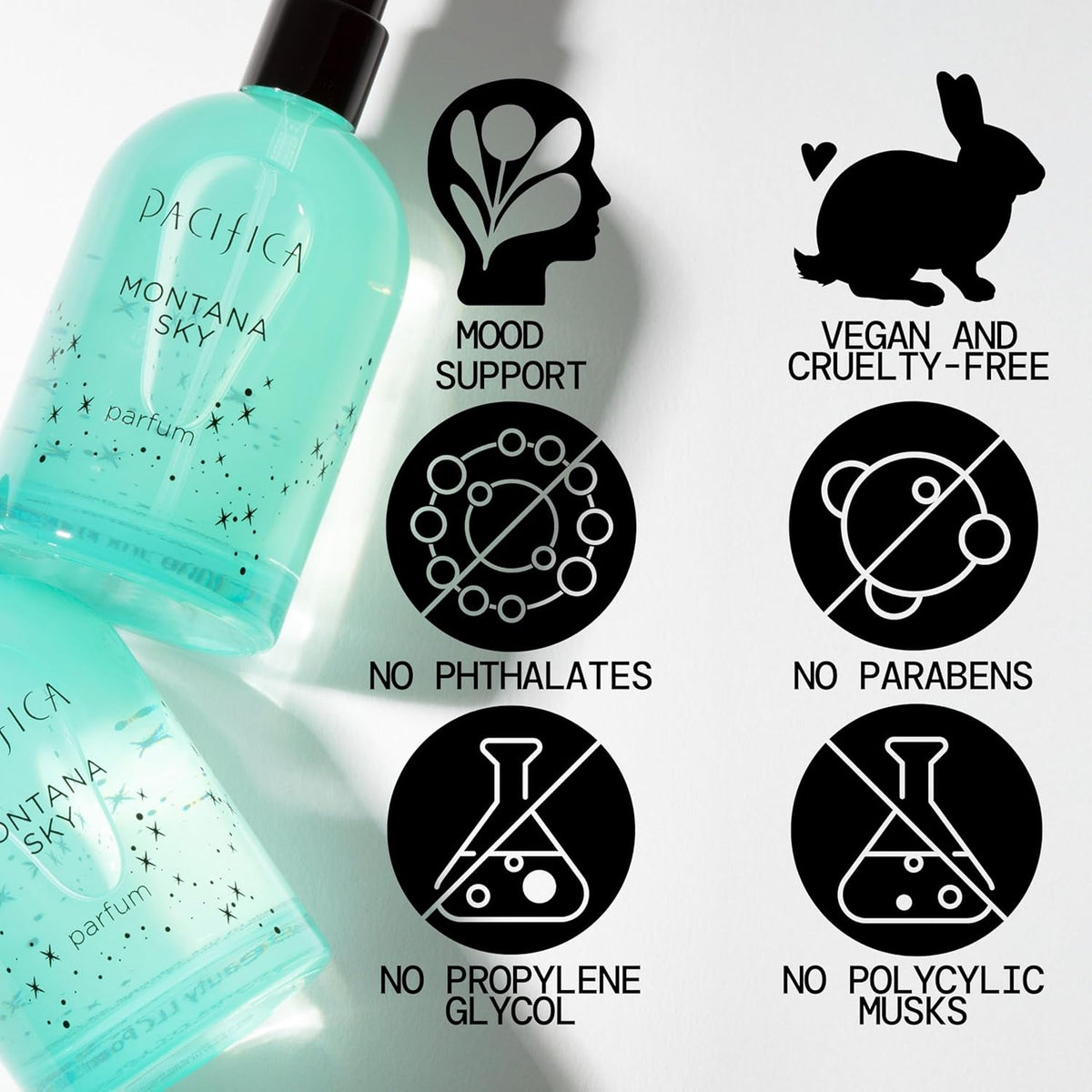 Pacifica Montana Sky Spray Perfume – Clean Vegan Fragrance for Women with Cedarwood & Sage