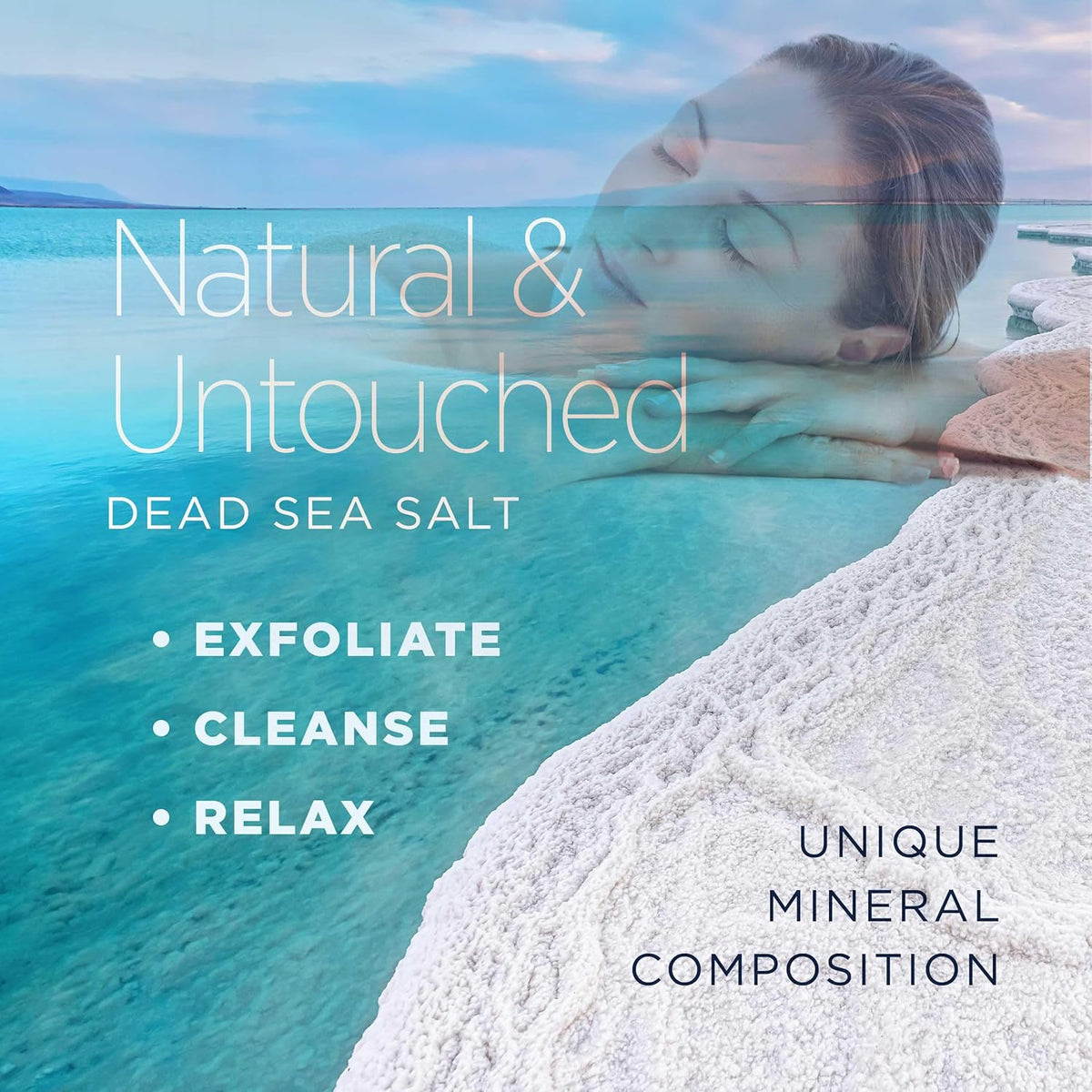 Minera Fine Grain Dead Sea Salt for Bath & Soaking – 19 lbs, Fast-Dissolving, 100% Pure & Natural