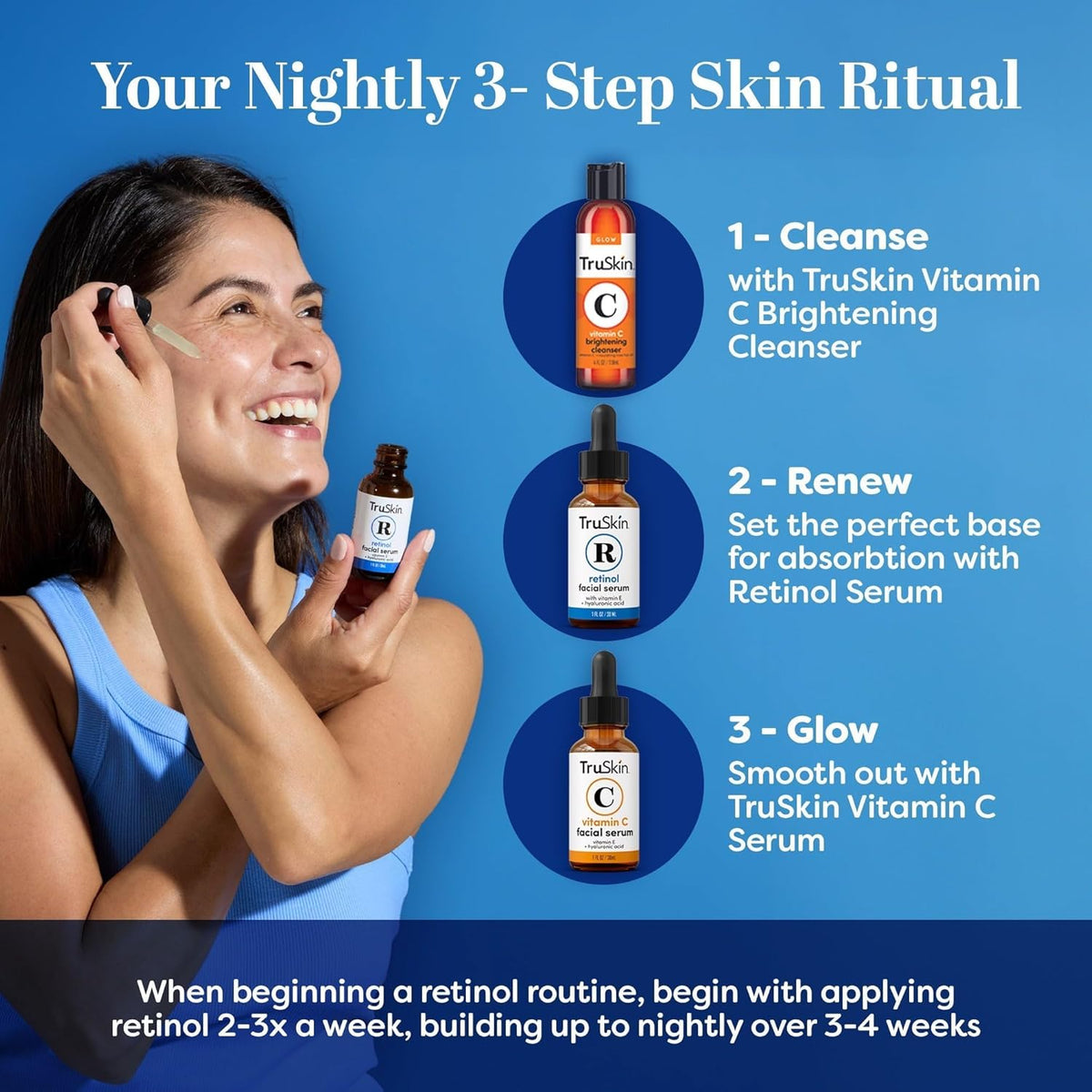 TruSkin Retinol Serum for Face – Gentle Anti-Aging Serum with Retinol, Hyaluronic Acid, and Vitamin