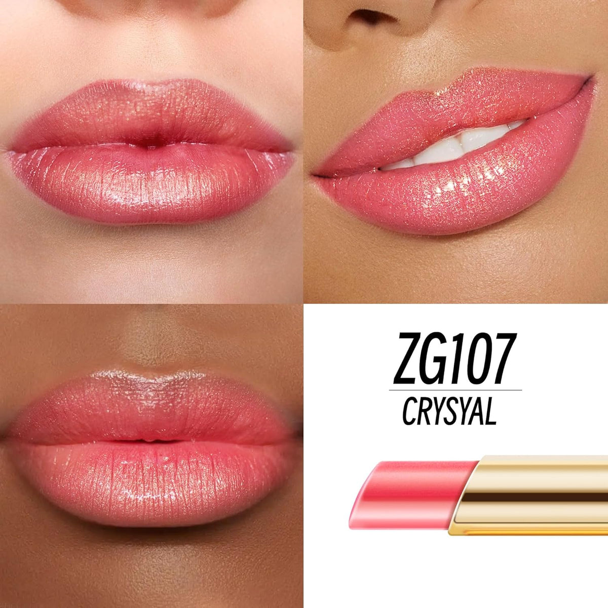 Peach Pink Lipstick Moisturizing for Women Shimmer Tinted Lip Balm Hydrating Nourishing Lip Gloss