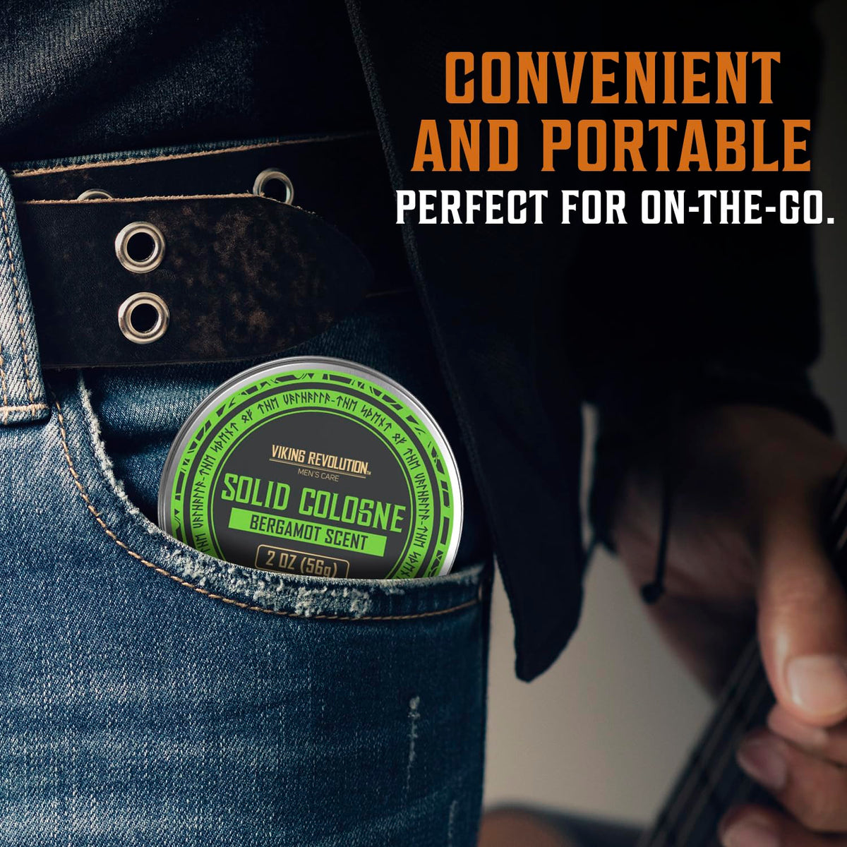 Viking Revolution Bergamot Solid Cologne for Men - 2 Oz Balm Cologne Travel Wax (1 pack, Bergamot)