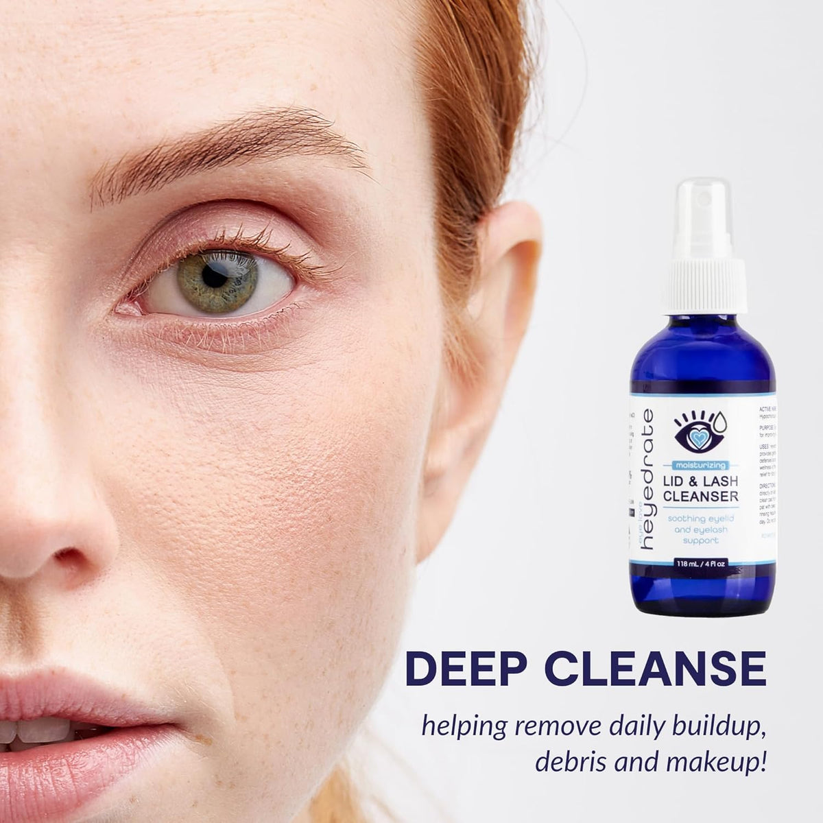 Heyedrate Lid & Lash Cleanser for Stye, Blepharitis, Dry Eyes, Meibomian Gland Dysfunction