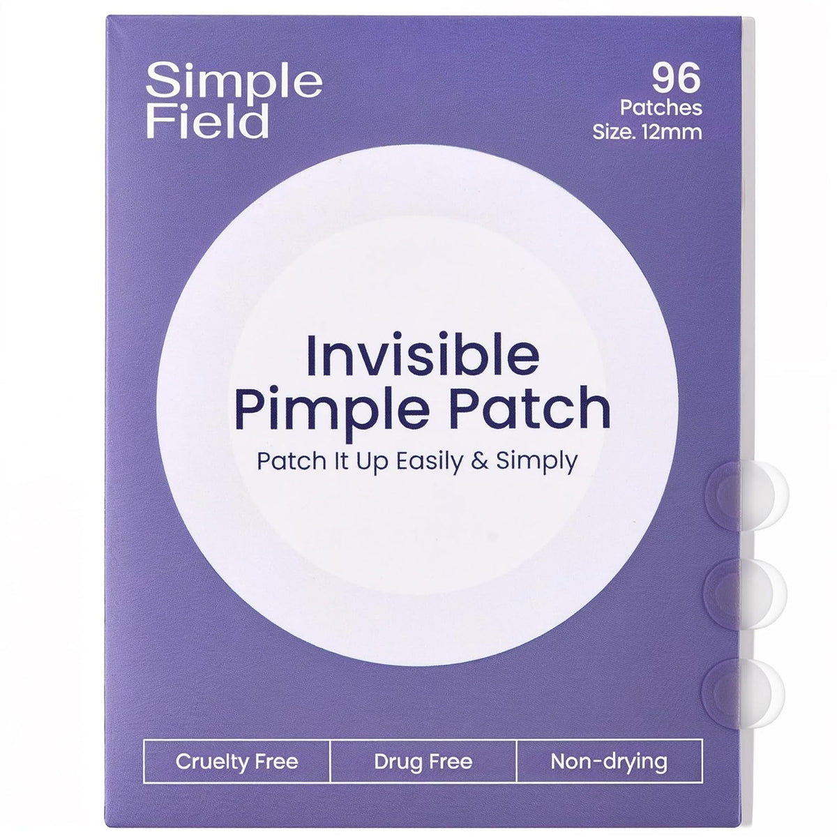 Pimple Patches for Face (96 Count). Invisible Hydrocolloid Acne Patch for Blemishes, Zits, and