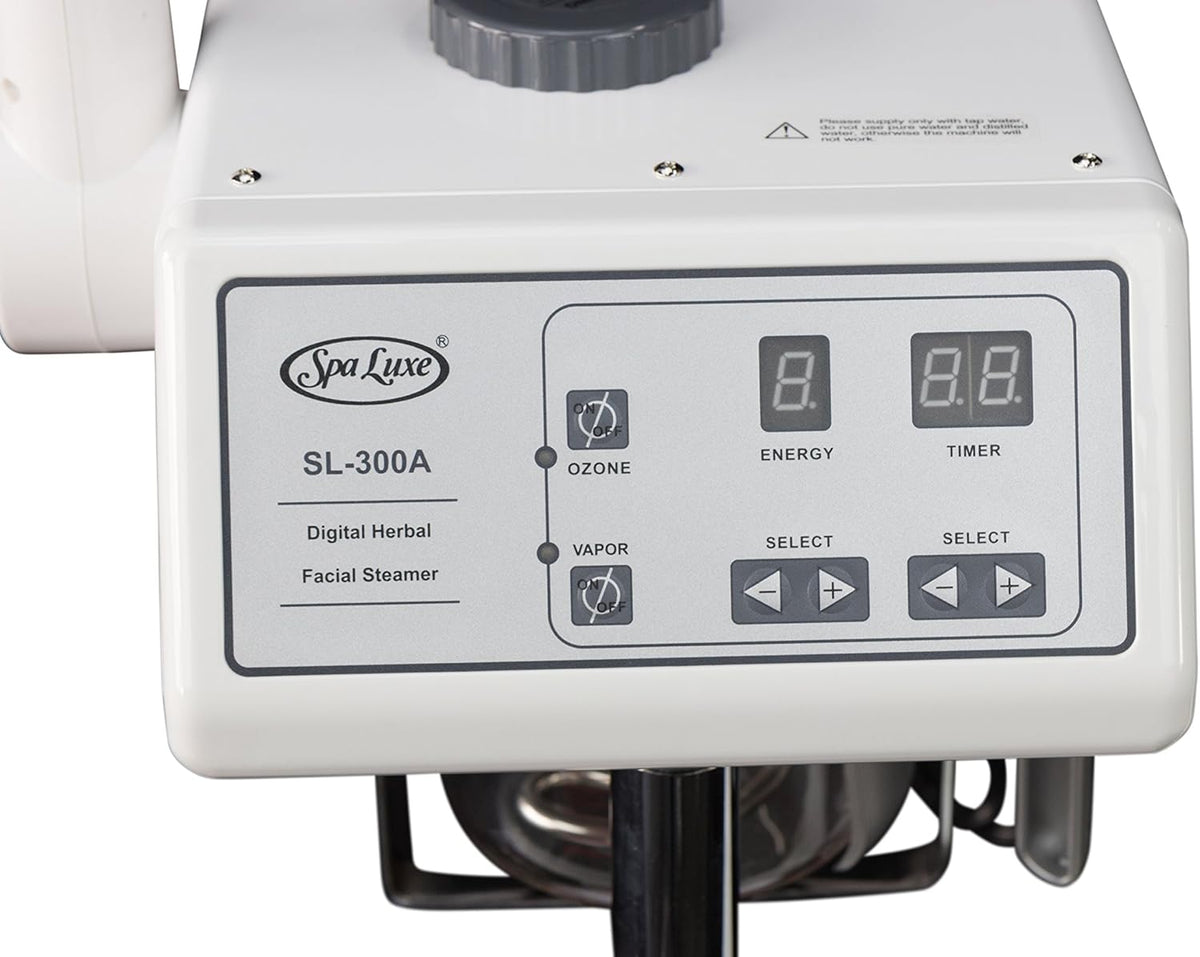 Professional Facial Steamer with LED Magnifying Lamp - 2 in 1 Digital Controls, Aromatherapy