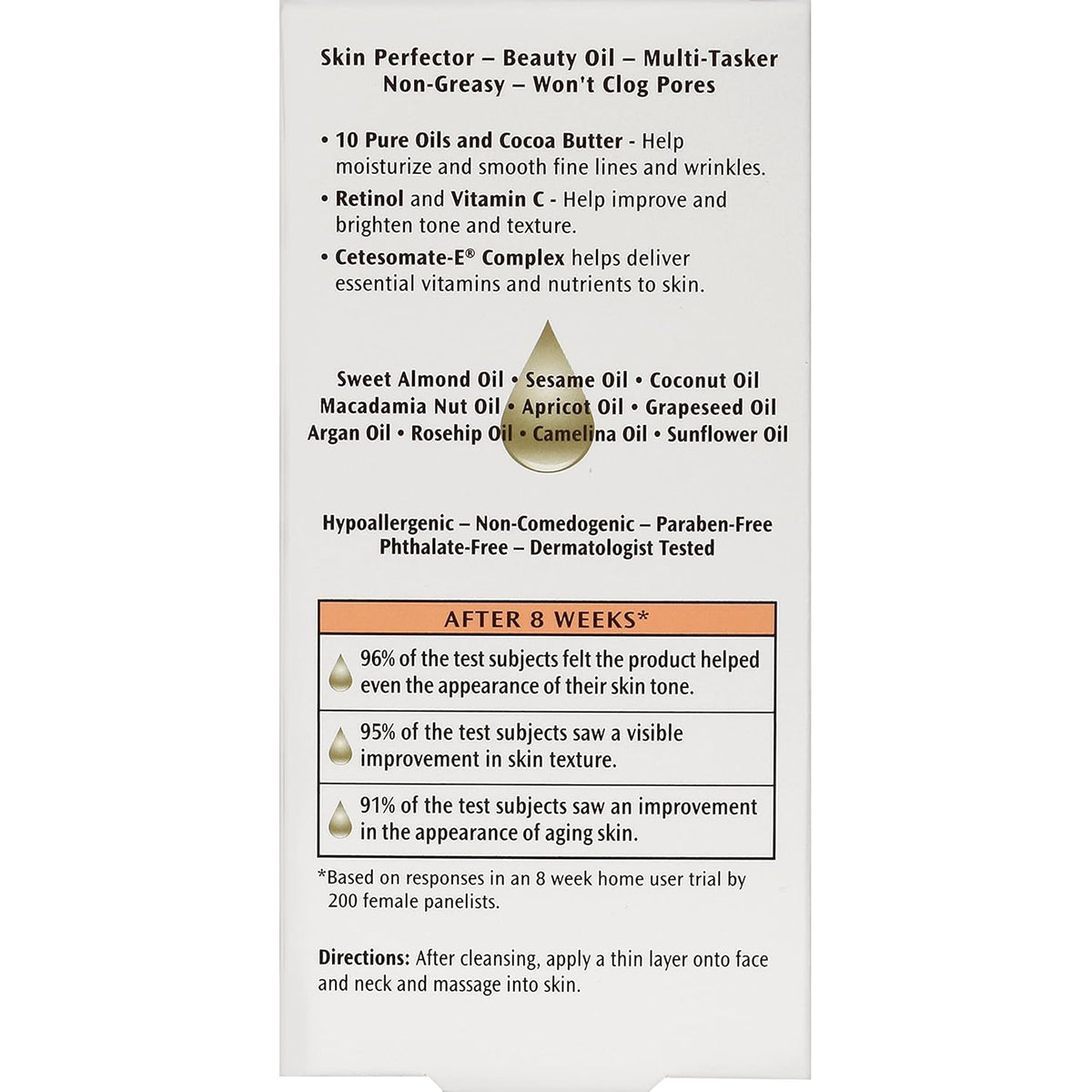 Palmer's Cocoa Butter Formula Moisturizing Skin Therapy Oil for Face with Vitamin E, C & 10 Pure