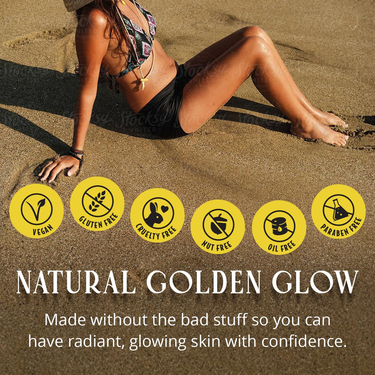 Skinerals Organic Self Tanner Mousse, Sunless Tanning Foam for Face & Body, Streak-Free