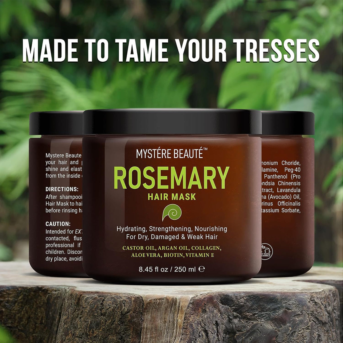 Rosemary Deep Conditioning Hair Mask for Dry Damaged Hair and Growth with Collagen Argan Oil