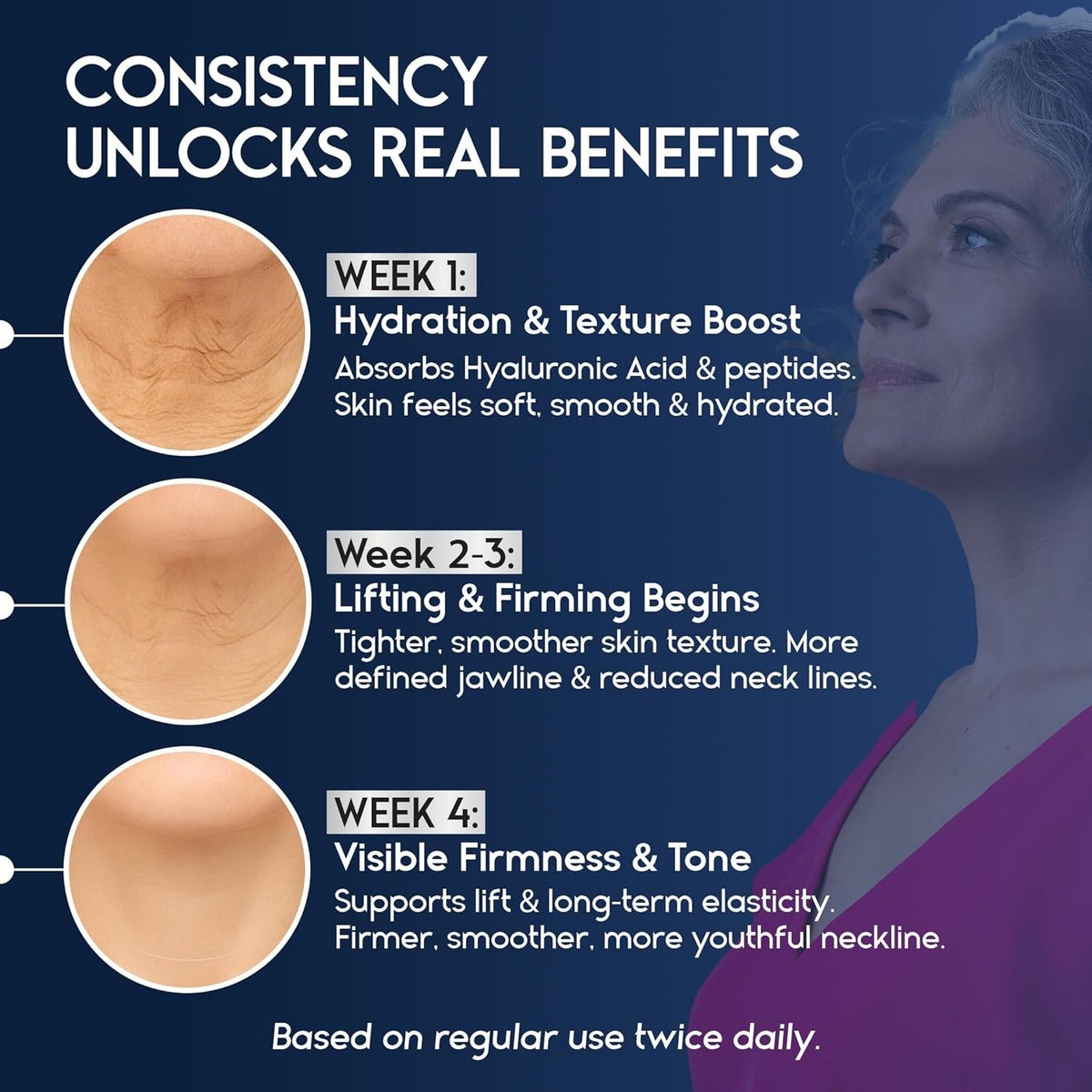 Neck Creams for Tightening and Firming Sagging Skin - Skin Tightening Cream for Face - Decollete &