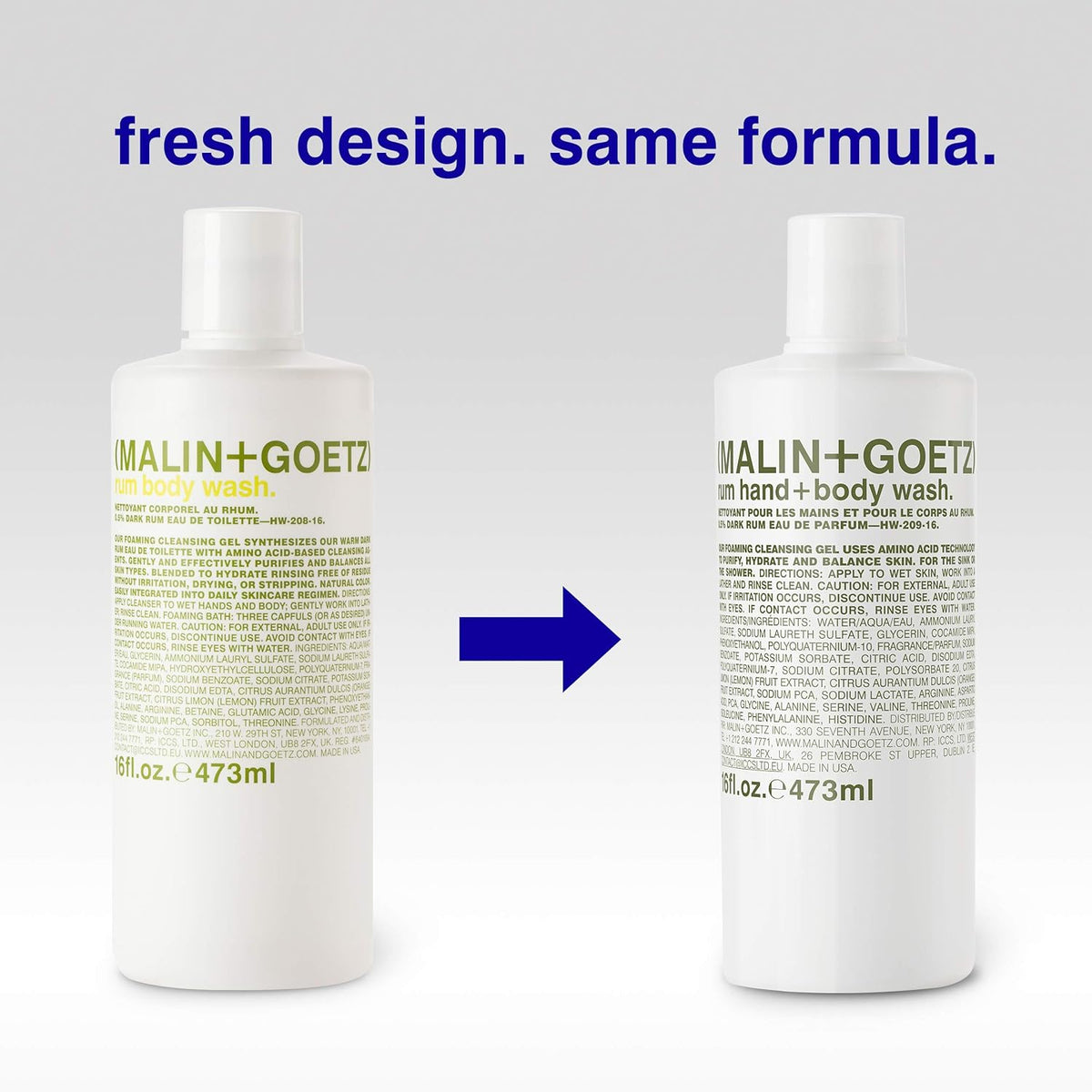 Malin + Goetz Rum Hand & Body Wash, 16 Fl. Oz. – Men & Women Natural Body Wash For All Skin Types