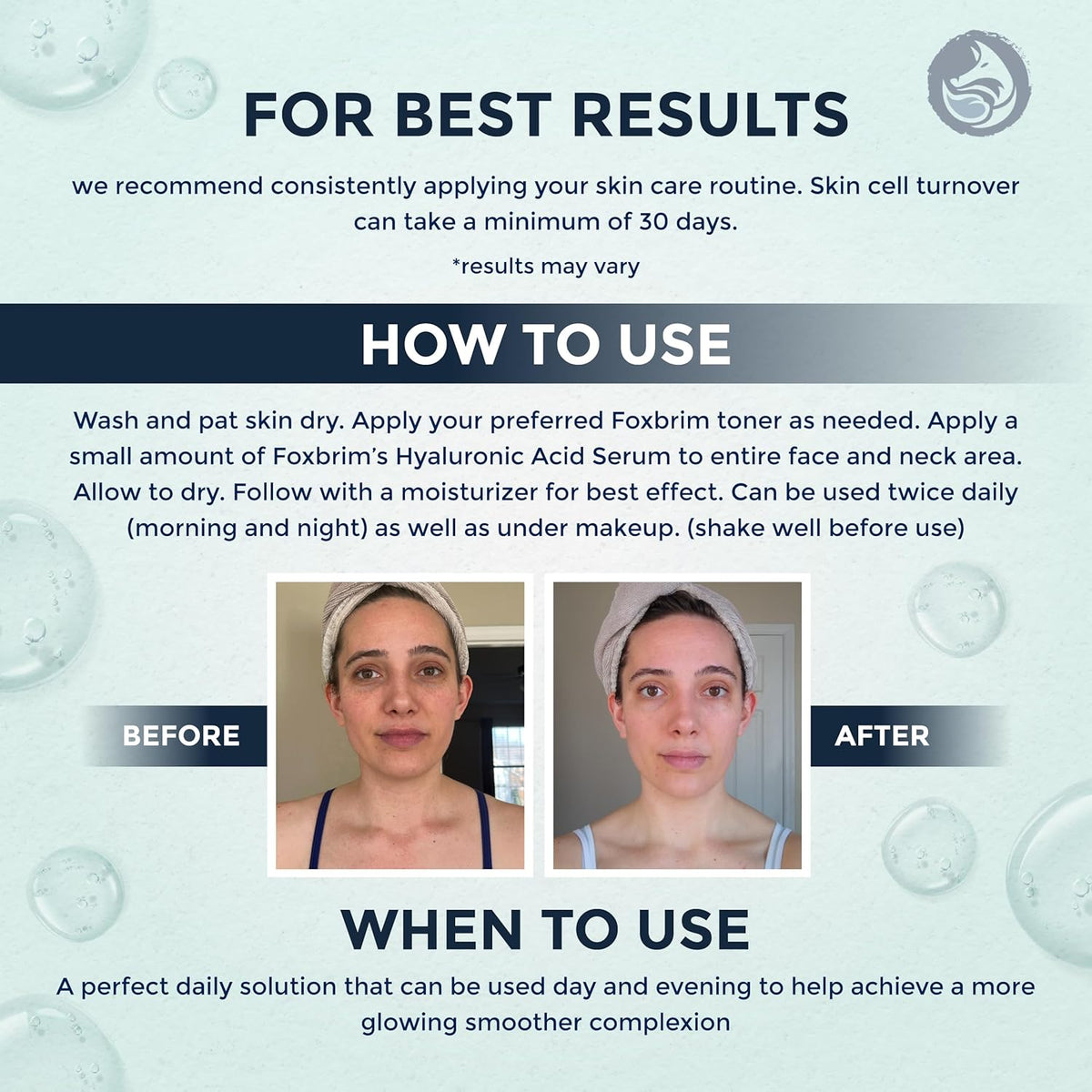 Hyaluronic Acid Face Serum - Hydrating Anti Wrinkle Anti Aging Facial Serum - With Vitamin C and E