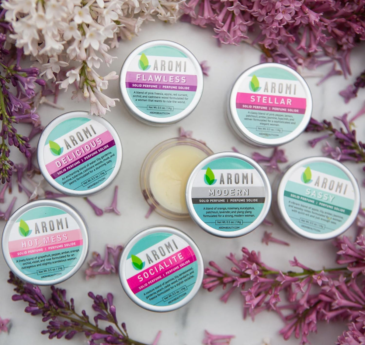 Aromi Hot Mess Solid Perfume | Fruity, Floral Fragrance, Vegan, Cruelty-free, Wax Scent, Travel