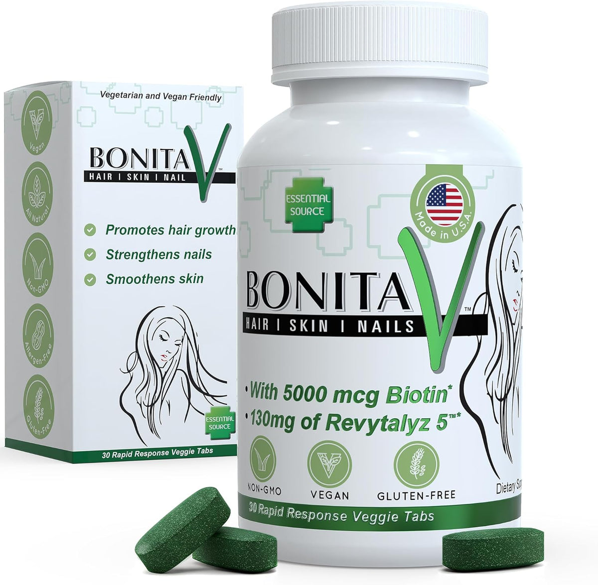 Biotin (Biotina Vitaminas) - Hair Skin Nails Vitamins for Women & Men - 5000 mcg - Hair Growth