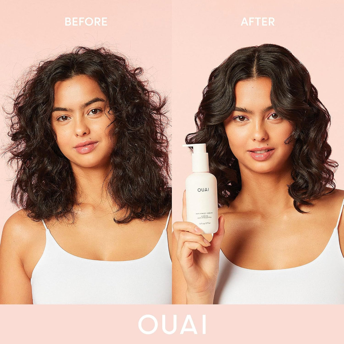 OUAI Anti Frizz Cream - Moisturizing Hair Cream with Frizz Control & Heat Protection - Provides