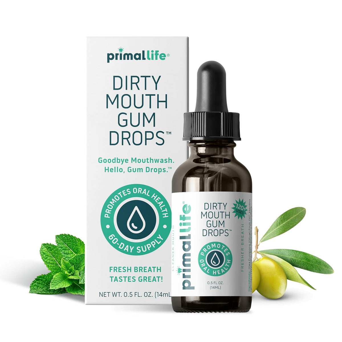 Primal Life Organics - Dirty Mouth Gum Serum, Natural Essential Oils, Promotes Good Breath, Gentle