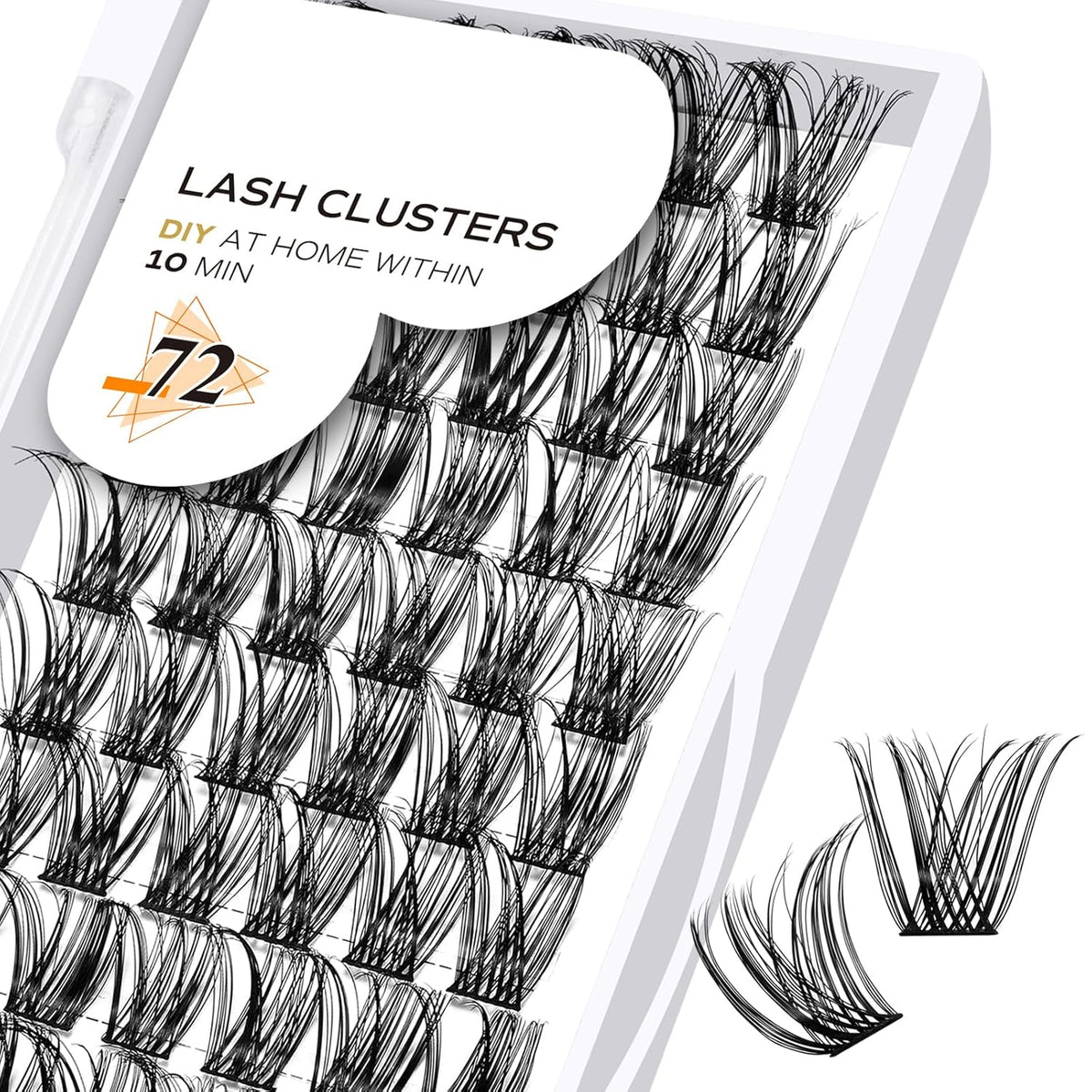 Lash Clusters B10 Mixed Tray DIY Eyelash Extensions 72 Clusters Lashes B&Q Eyelash Extensions