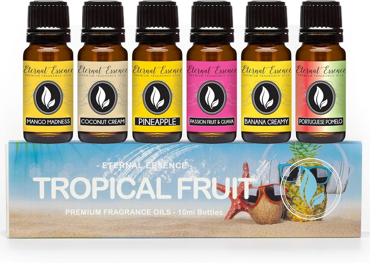 Eternal Essence Oils Tropical Fruit Set of 6 Premium Fragrance Oils - Includes Mango, Coconut