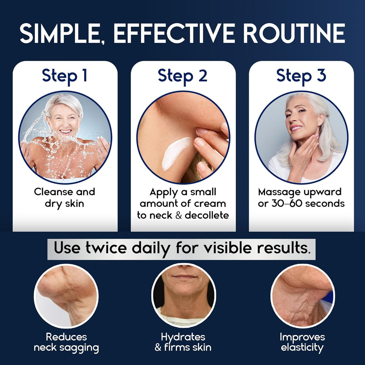 Neck Creams for Tightening and Firming Sagging Skin - Skin Tightening Cream for Face - Decollete &