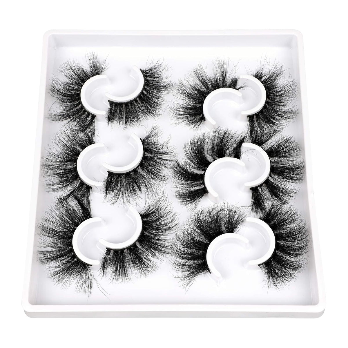 Mink Lashes Fluffy Eyelashes Dramatic Long Wispy Fake Eyelashes Thick 6 Styles Mixed Luxury Russian
