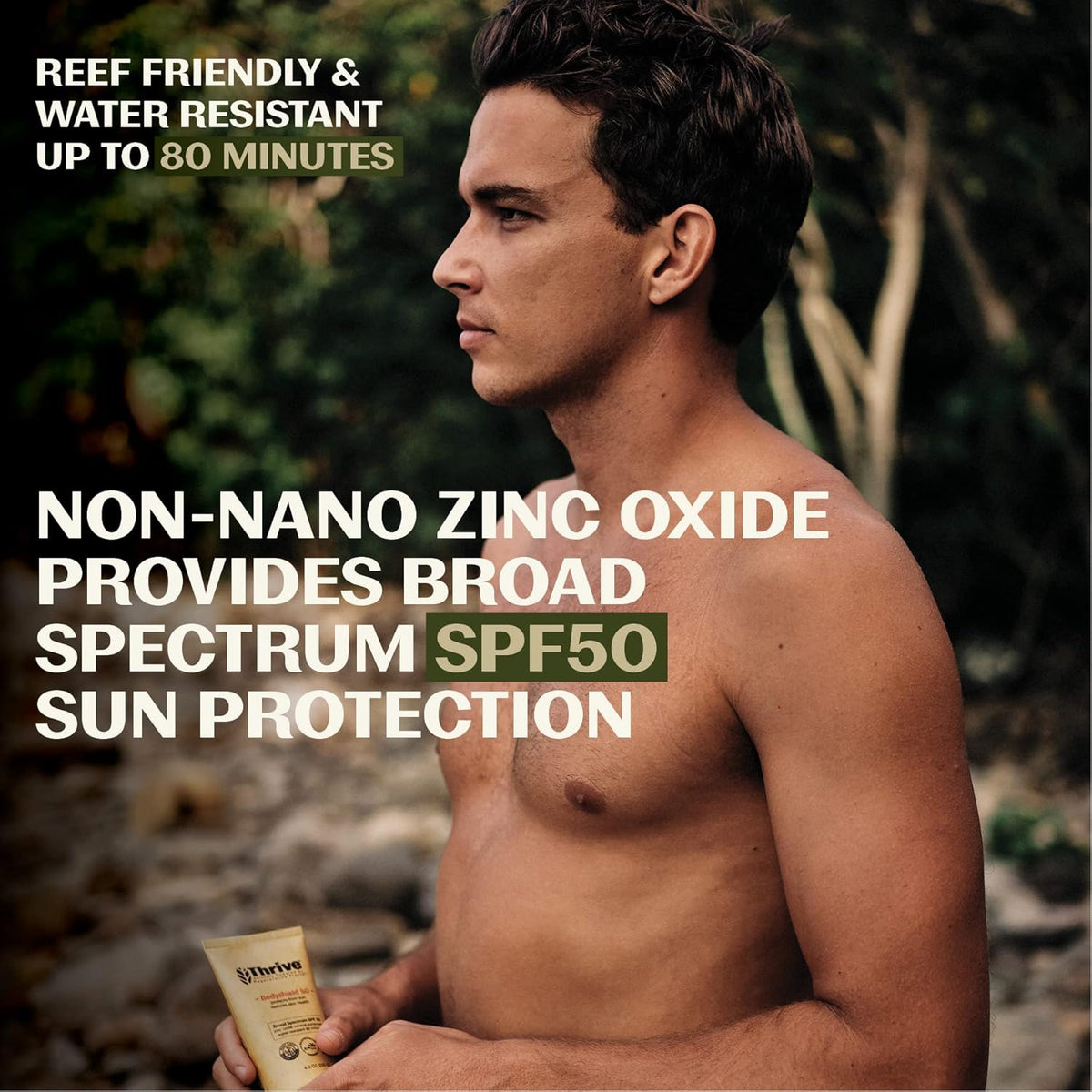 Thrive Natural Care Reef Safe Sunscreen SPF50 - Hawaii 104 Reef Act Compliant - Mineral Sunscreen