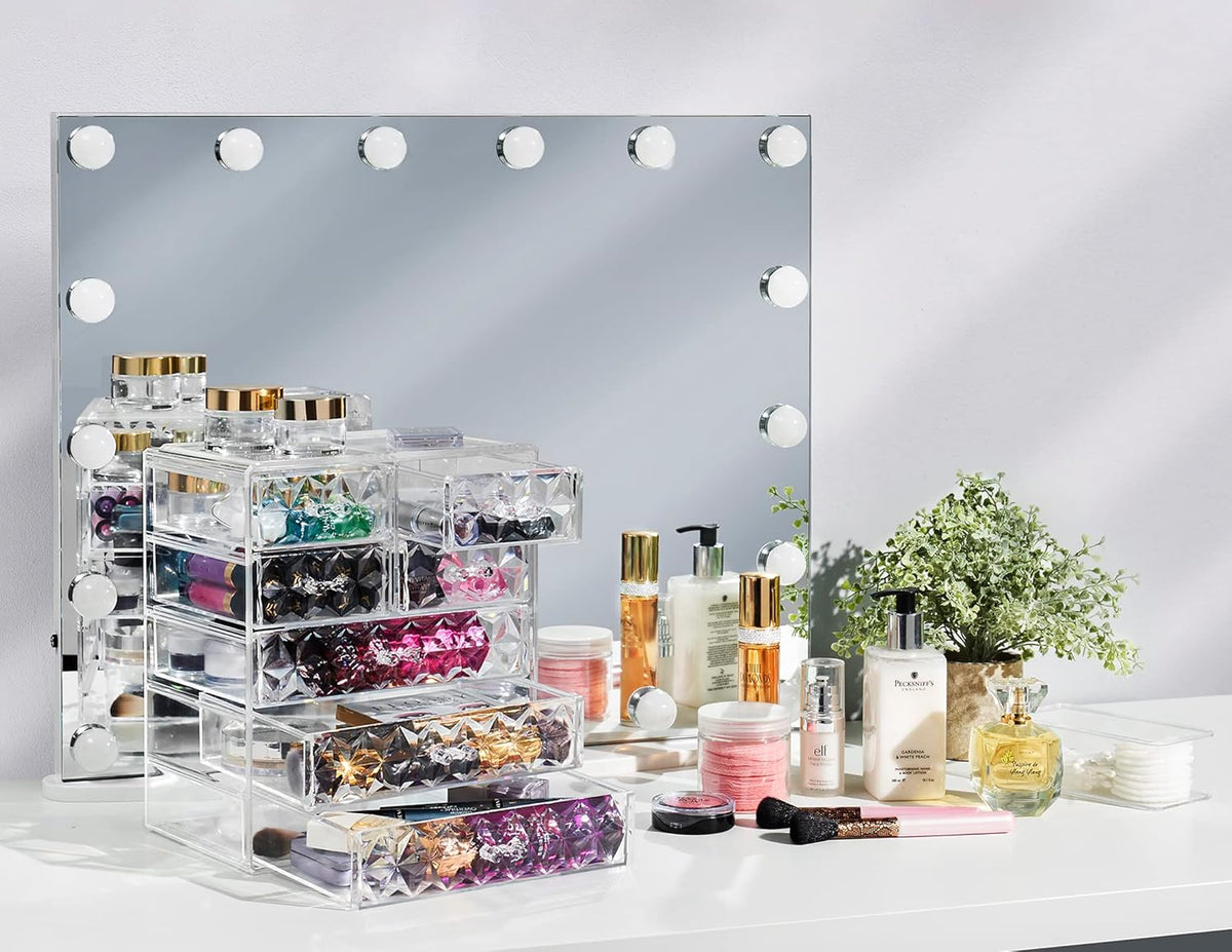 Sorbus Acrylic Makeup Organizer - Organization and Storage Case for Cosmetics Make Up & Jewelry