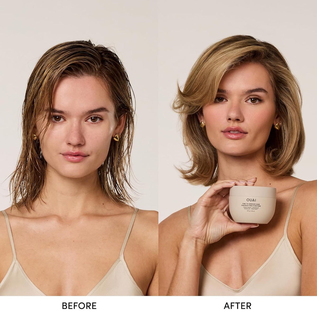 OUAI Fine to Medium Hair Treatment Masque - Hydrating Hair Mask to Help Repair Strands & Increase