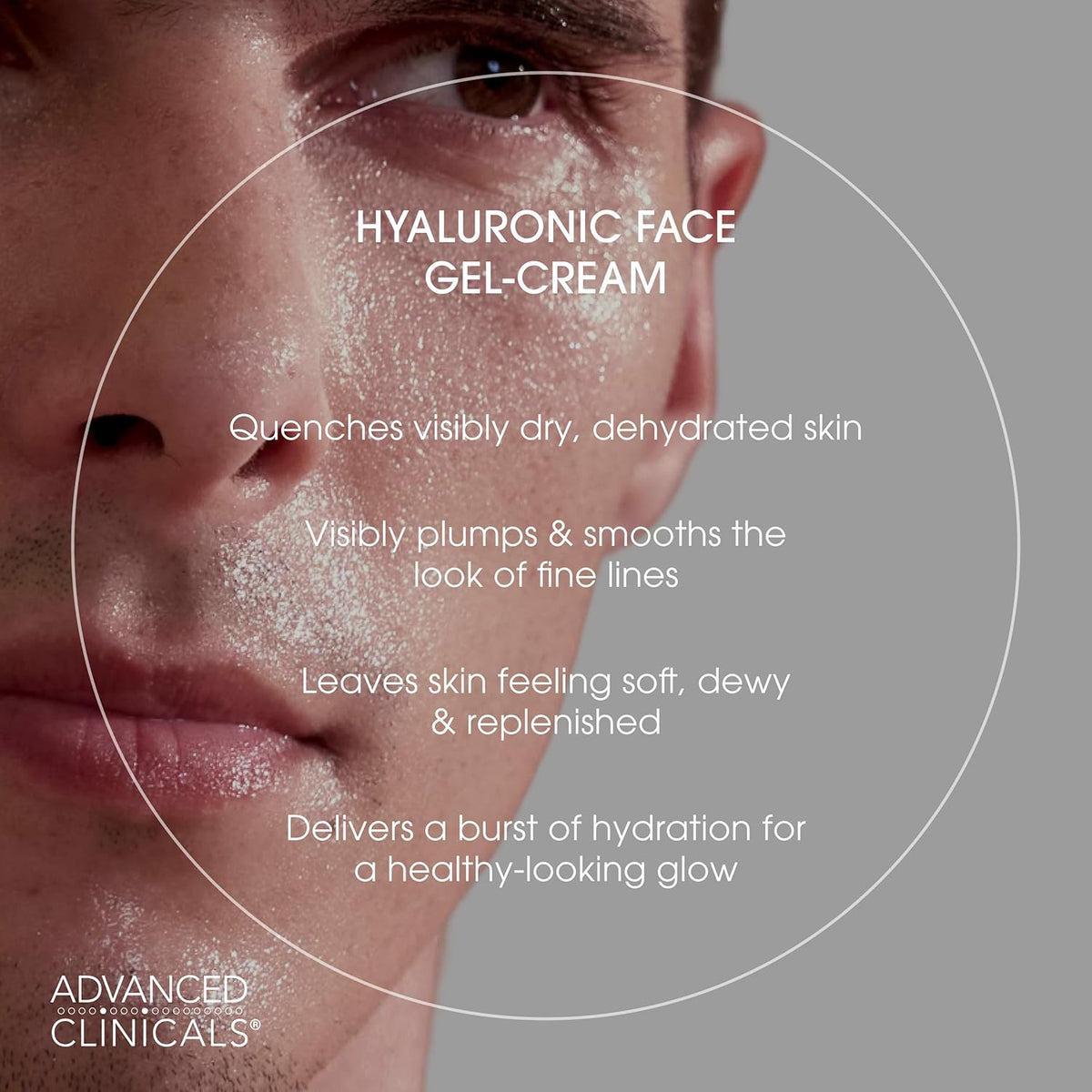 Advanced Clinicals Hyaluronic Acid Moisturizer Gel Face Cream W/Vitamin E + B5 | Hydrating &