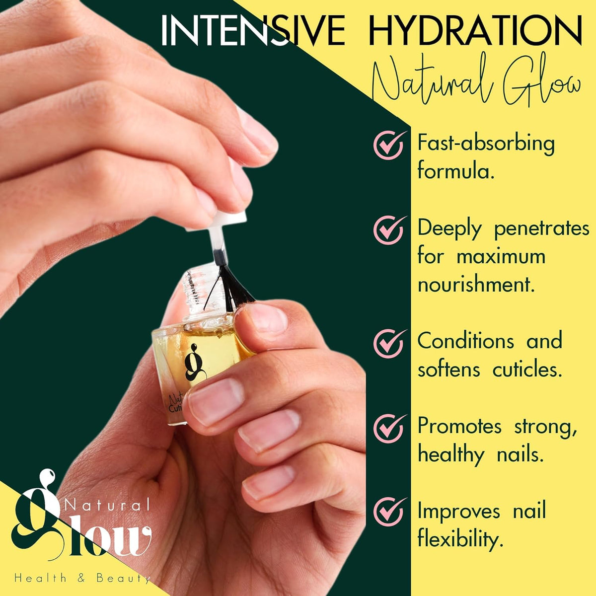 Dead Sea Cuticle & Nail Oil (5ML) | Strengthens, Moisturizes & Conditions with Sweet Almond, Olive