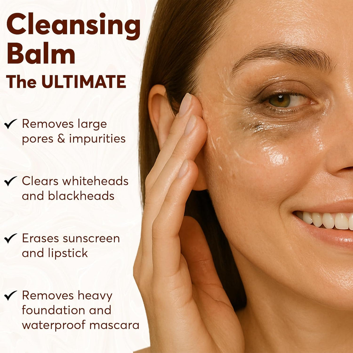 Live Healthy Grinding Makeup Remover Balm, Moisturizing Oil Cleanser, Korean Skin Care Makeup