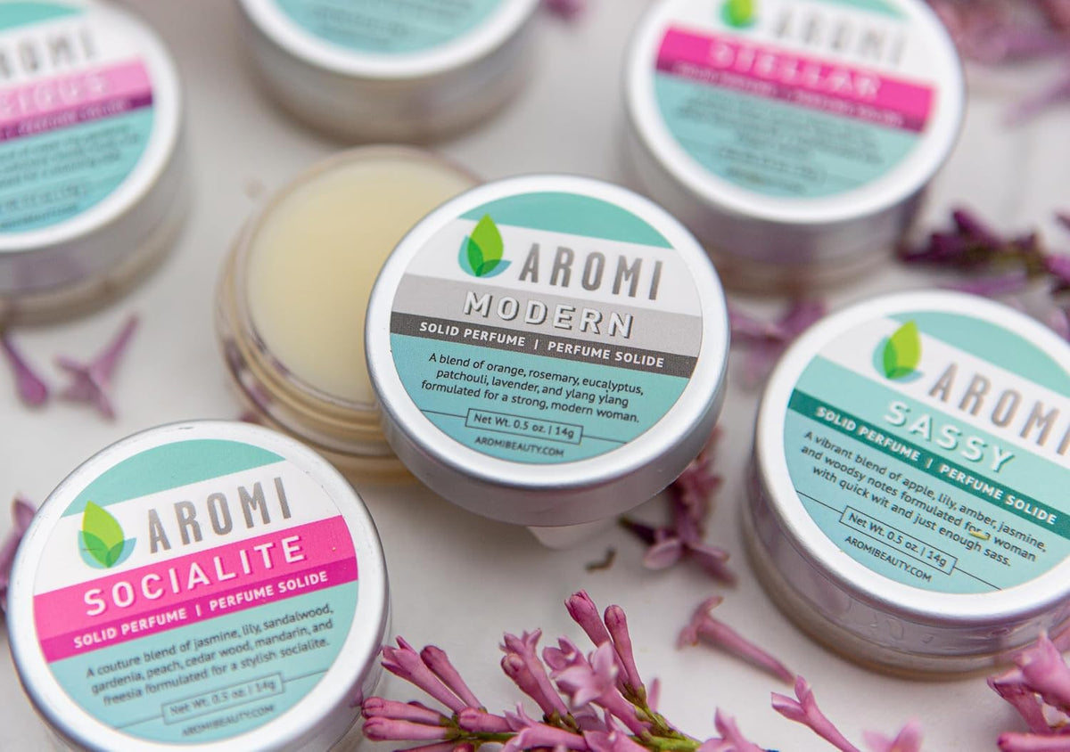 Aromi Sassy Solid Perfume | Fresh, Fruity Fragrance, Vegan, Cruelty-free, Clean Scent, Apple