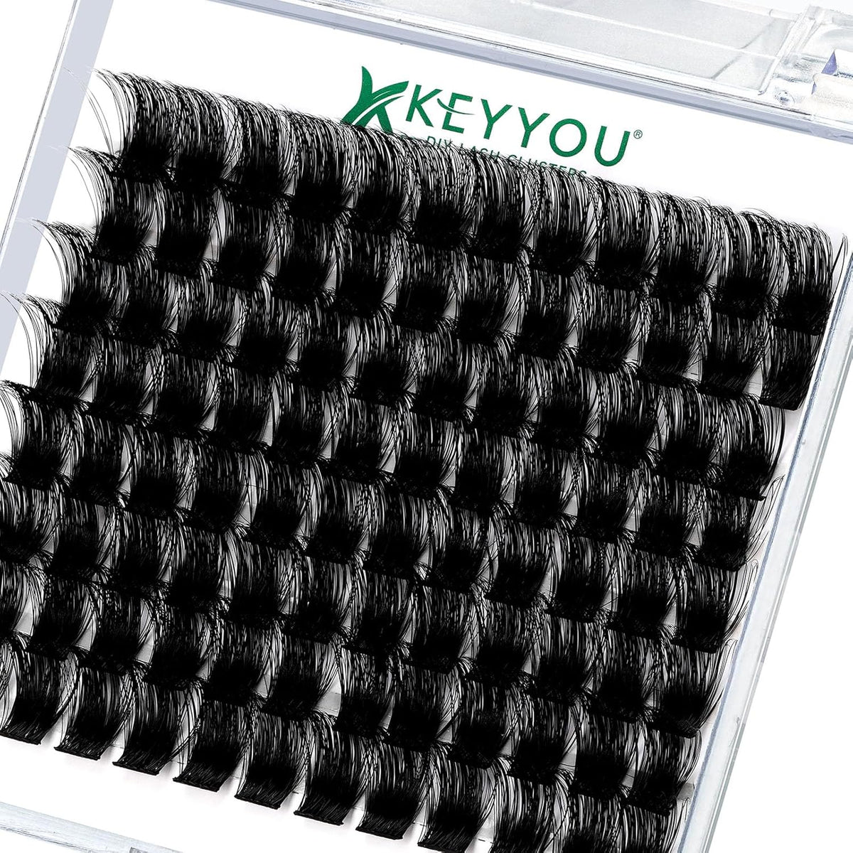 Lash Clusters 96pcs Individual Lashes Y04 D Curl 16mm Eyelash Clusters KEYYOU Volume Wispy Lash