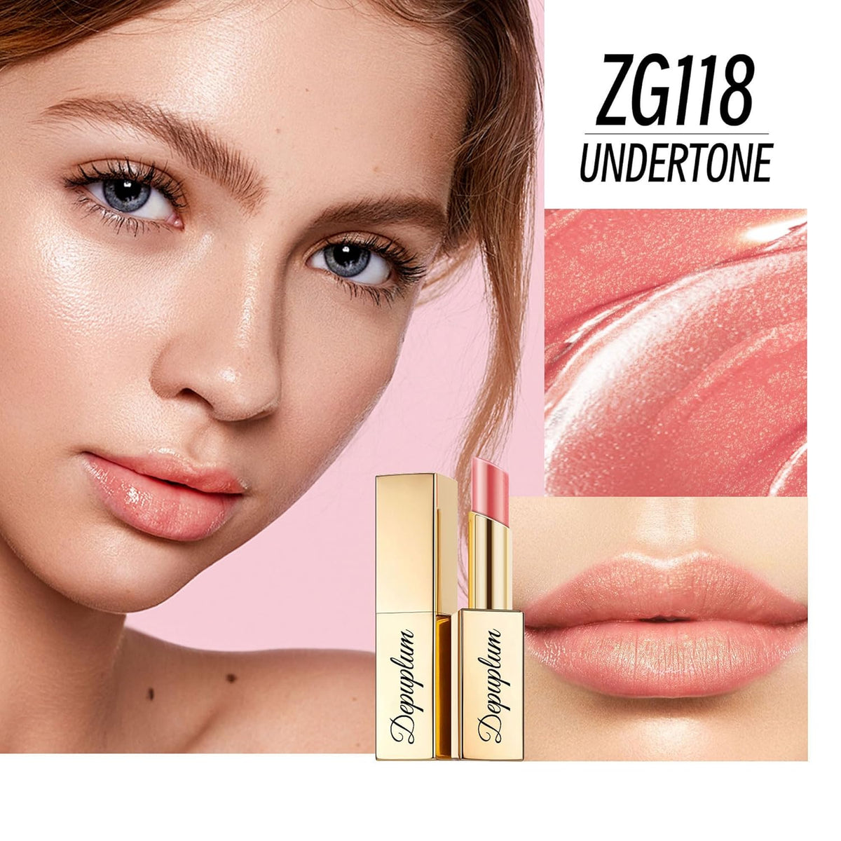 Hot Pink Brown Nude Lipstick Set for Women Shimmer Tinted Lip Balm Hydrating Moisturizing Lipstick