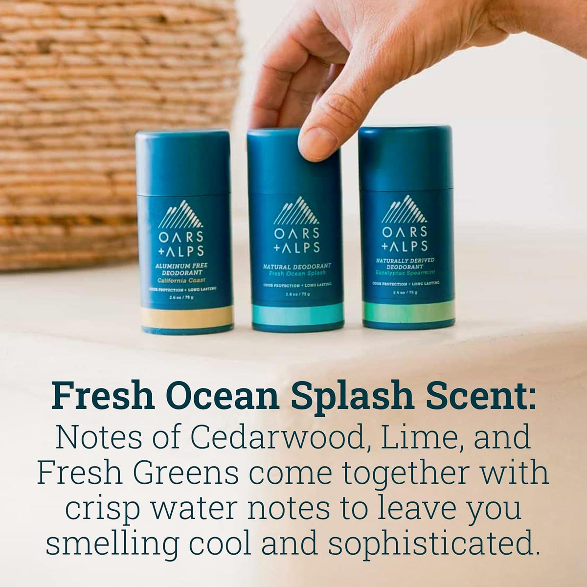 Oars + Alps Aluminum Free Deodorant for Men and Women, Dermatologist Tested and Made with Clean