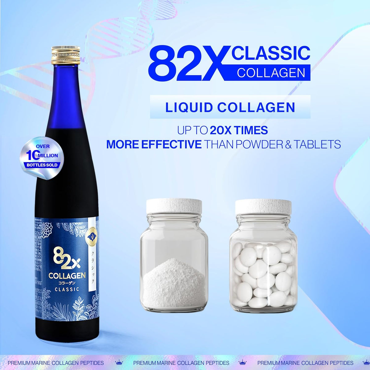 82X Classic Collagen - Marine Fish Tuna Collagen Peptides Liquid Drink for Skin Hair Nails from