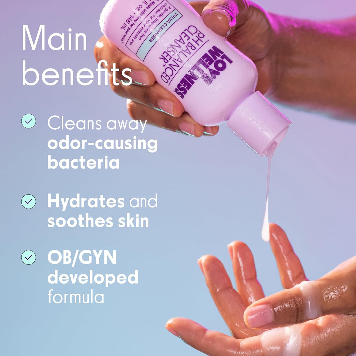 Love Wellness pH Balancing Cleanser | Feminine Vaginal Wash | Fragrance-Free | Vaginal Cleanser for